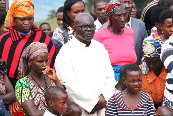 Fr. Ubald standing in a crowd